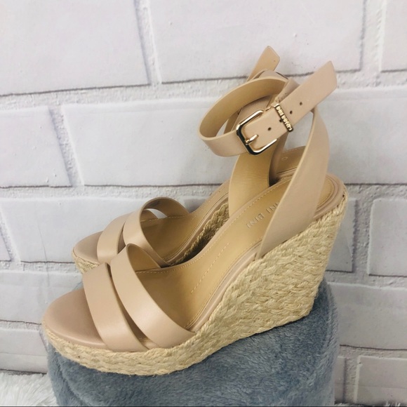 Keeralina Leather Espadrille Rope Wedges - Picture 4 of 8